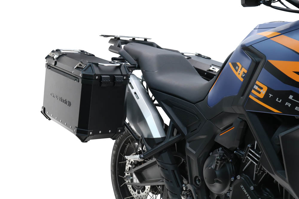 Zontes 703 F 2024-2026 GPR Tech 38+38L Aluminum Side Cases, Black with Pannier Holders - photo 3