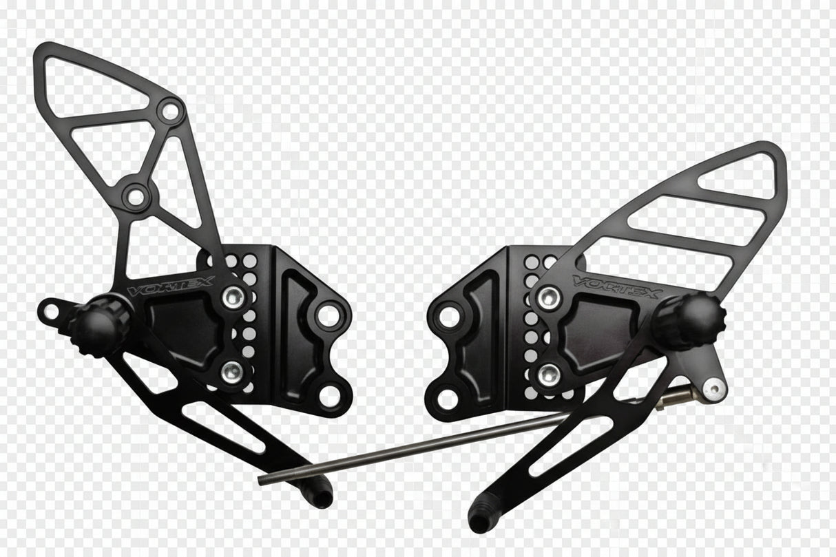 Vortex Rearsets Black Kawasaki ZX-10R 2005 RS405K