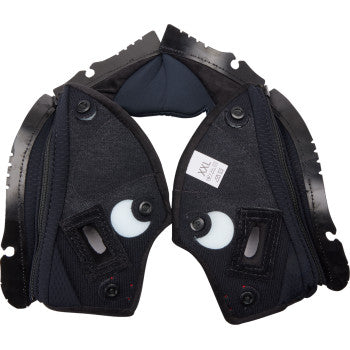 Almohadillas para mejillas AGV Pista GP RR - Negro/Rojo - 2XL 20KIT603010012X