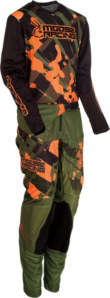 Maillot de malla Agroid para jóvenes de MOOSE RACING - Verde oliva/naranja - XS 2912-2174