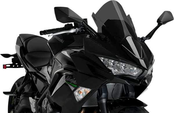 NOBANA WIND SCREEN ブラック 新品 ウィンドスクリーン PUIG HI-TECH PARTS Race Windscreen - Dark Smoke - Kawasaki 3881F