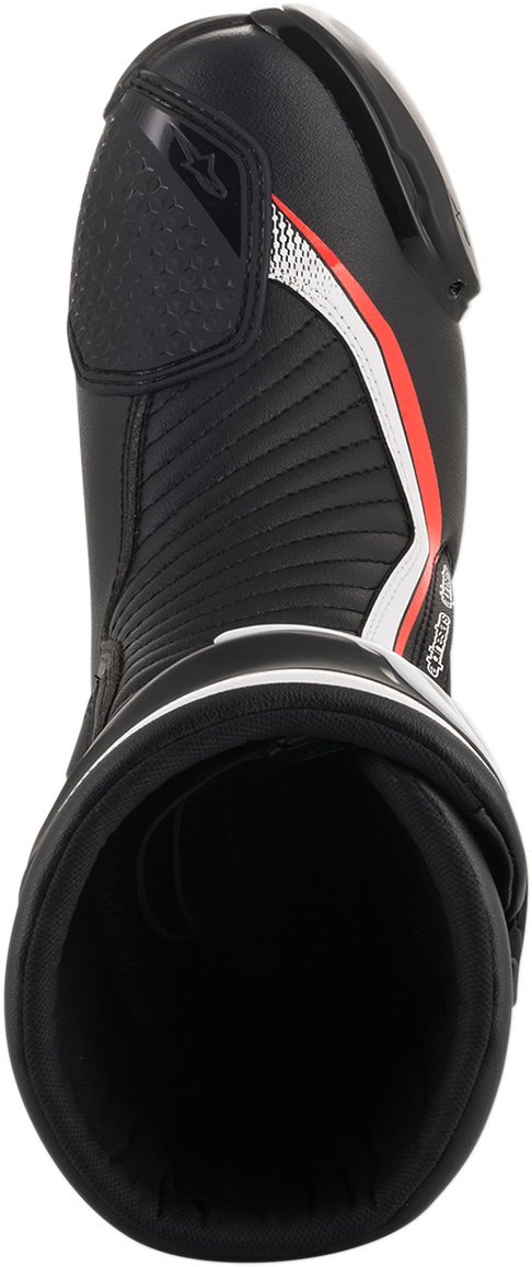 Botas ALPINESTARS SMX+ - Negro/Blanco/Rojo Fluorescente - Talla 10.5 EE. UU. / 45 UE 2221019-1231-45