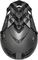 Casco de motocicleta AFX FX-17Y - Attack - Gris escarcha/Negro mate - Talla grande 0111-1398