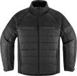 ICON Ghost Puffer Jacket - Black/Charcoal - Large 2820-6192