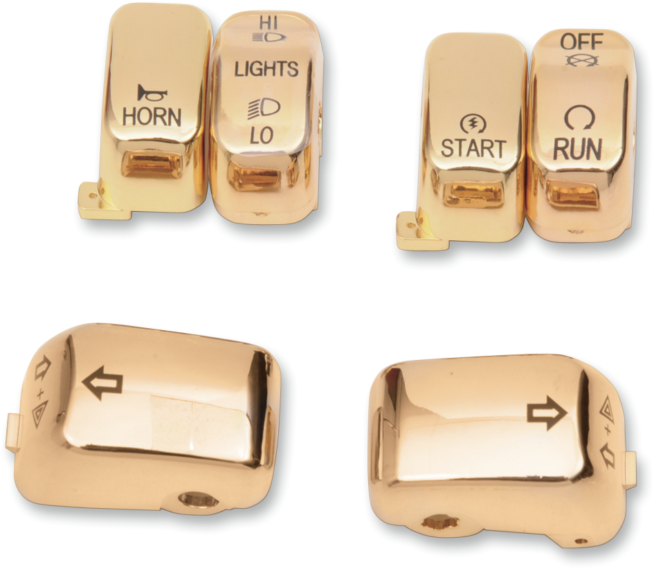 Tapas de interruptores DRAG SPECIALTIES - Estándar - Dorado H18-0335GO-C