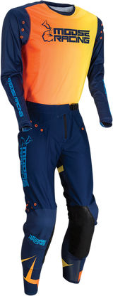 Camiseta Agroid de MOOSE RACING - Azul marino/naranja - Talla pequeña 2910-6404 
