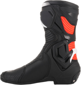 Botas ALPINESTARS SMX+ - Negro/Blanco/Rojo Fluorescente - Talla 10.5 EE. UU. / 45 UE 2221019-1231-45