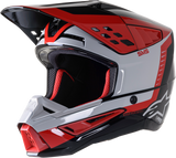 Casco de motocicleta ALPINESTARS SM5 - Beam - Negro/Gris/Rojo - XL 8303722-1313-XL