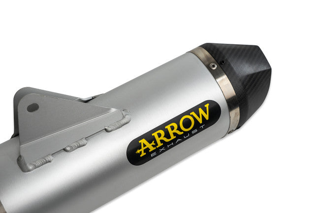 Silenciador Race Tech de aluminio homologado Arrow Husqvarna 701 Enduro Supermoto 17-24 con tapa de carbono para tubo de enlace Arrow 72623AK