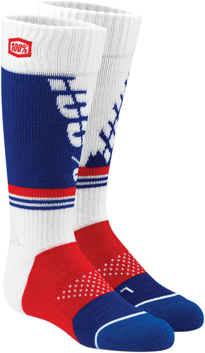 Calcetines 100% Youth Torque - Blanco - Talla L/XL 24107-000-18