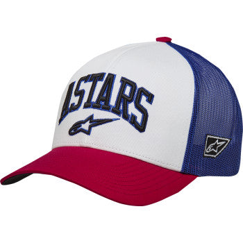 Gorra Dunker de ALPINESTARS - Blanco/Rojo/Azul - Talla única 1214-81717-2372-OS