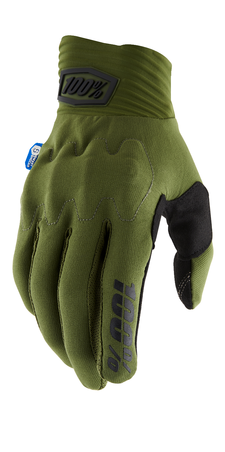 Guantes inteligentes 100% Cognito Shock - Verde militar/Negro - Medianos 10014-00026
