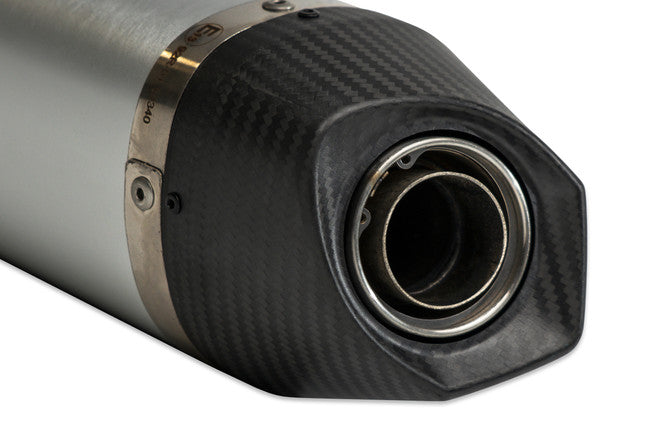 Silenciador Race Tech de aluminio homologado Arrow Husqvarna 701 Enduro Supermoto 17-24 con tapa de carbono para tubo de enlace Arrow 72623AK