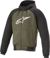 Sudadera con capucha cromada ALPINESTARS - Negro/Verde - XL 4200918-1681-XL