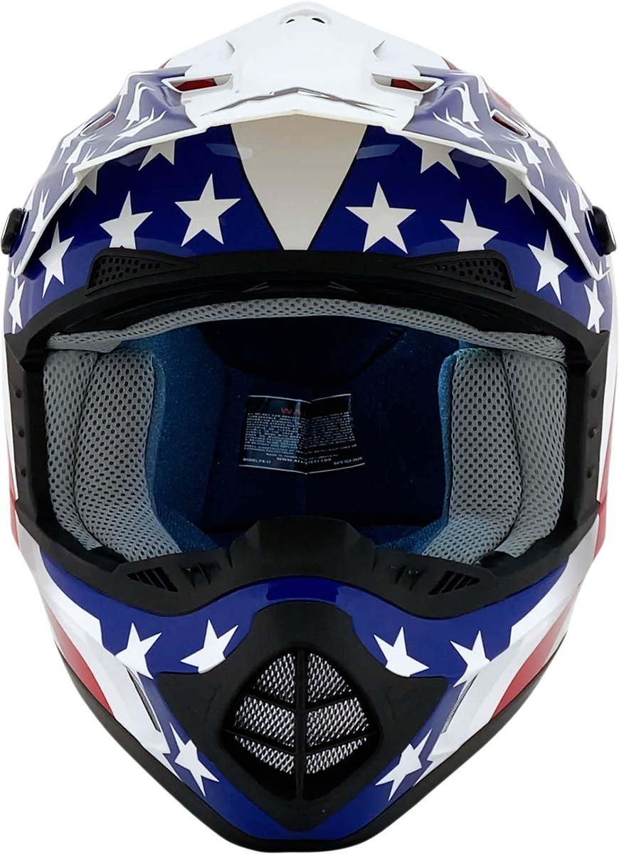 Casco de moto AFX FX-17 - Bandera - Blanco - XL 0110-2378