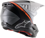 Casco de motocicleta ALPINESTARS SM5 - Rayón - Negro/Blanco/Naranja - Mediano 8304121-1242-MD