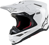 Casco de moto ALPINESTARS Supertech M8 - MIPS - Blanco brillante - Talla pequeña 8300719-2180-SM