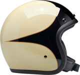 Casco BILTWELL Bonanza - Blanco vintage brillante/Negro festoneado - Mediano 1001-559-203 