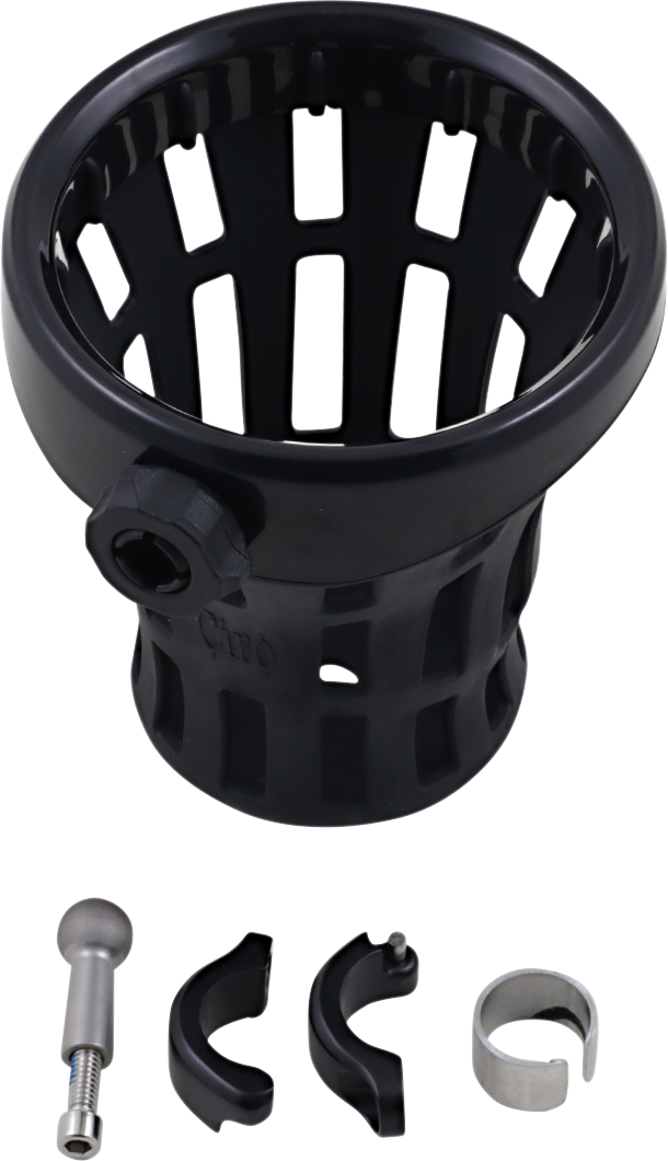 Portavasos CIRO - Abrazadera de 7/8" - 1" - Negro 50913 