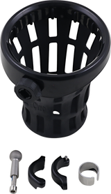 Portavasos CIRO - Abrazadera de 7/8" - 1" - Negro 50913 