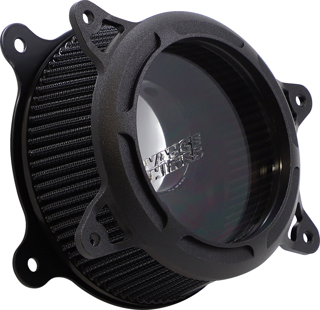 Filtro de aire VANCE &amp; HINES VO2 Insight - M8 - Negro arrugado Softail / Glide 2017-2024 41077 