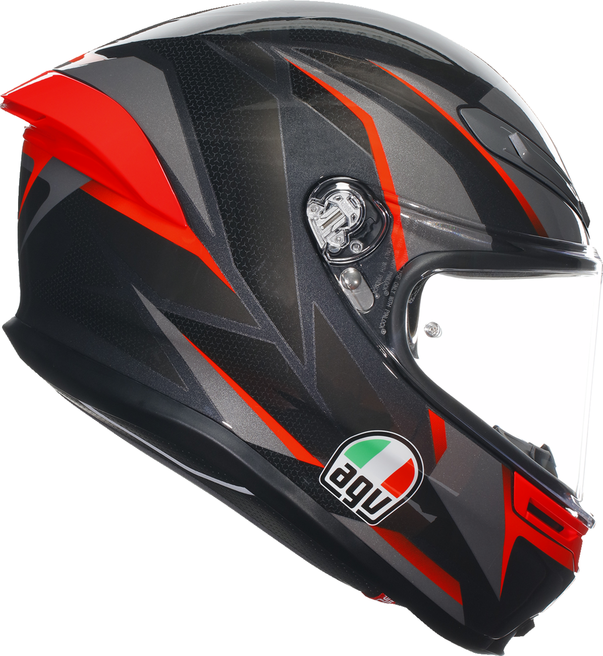 agv k6 medium AGV K6 S Motorcycle Helmet - Slashcut - Black/Gray/Red