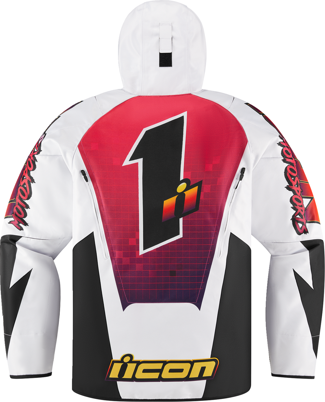 バイクウェア・装備 ICON AIRFORM QUARTERFLASH JACKET XL ICON Airform Quarterflash Jacket - White/Black/Red - 2XL 2820-5960