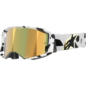 Gafas ALPINESTARS Supertech - Corp - Blanco/Dorado - ABS Vision - Espejo Dorado 5100325-2044 