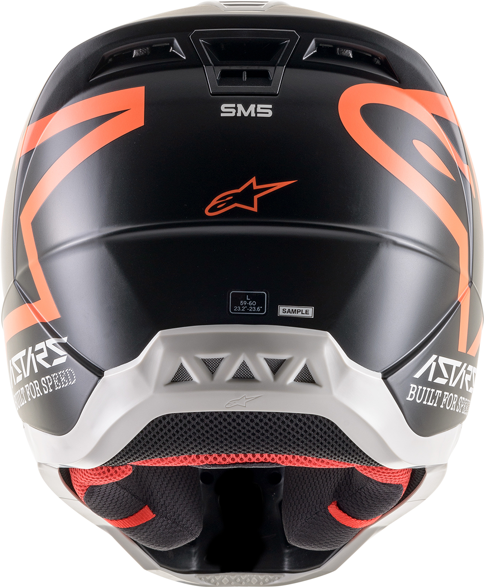 Casco de moto ALPINESTARS SM5 - Compass - Negro mate/Naranja fluorescente - 2XL 8303321-1149-2X