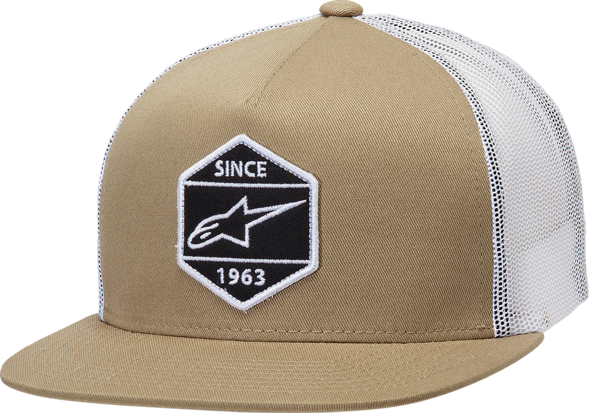 Gorra de camionero Bolt de ALPINESTARS - Arena/Blanco - Talla única 1213810142320OS