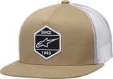 Gorra de camionero Bolt de ALPINESTARS - Arena/Blanco - Talla única 1213810142320OS