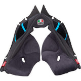Almohadillas para mejillas AGV Pista GP RR - Gris/Cian - Medianas 201850005623GM