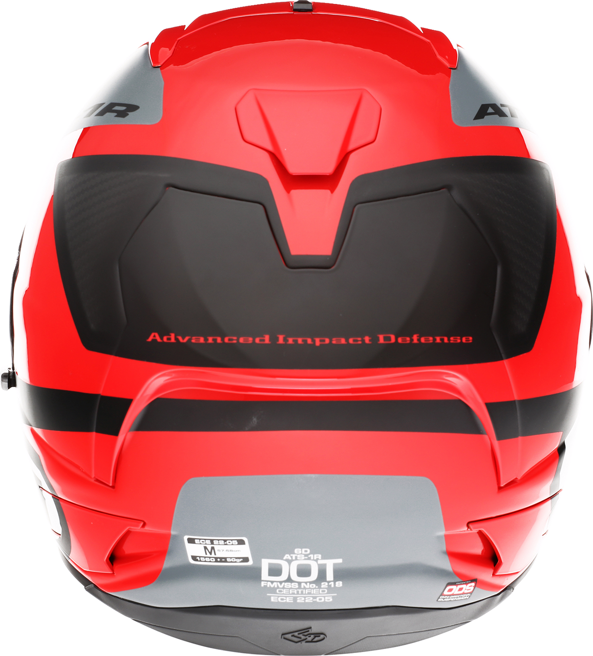 Casco de motocicleta 6D ATS-1R - Wyman - Rojo/Gris - 2XL 30-0739 