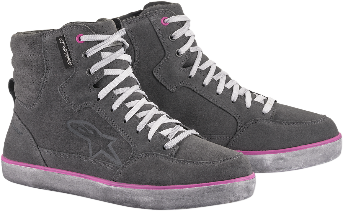 Zapatos impermeables ALPINESTARS J-6 para mujer - Gris/Rosa - Talla 10.5 (EE. UU.) 2542220909511