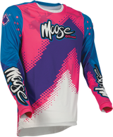 Camiseta Agroid de MOOSE RACING - Rosa/Azul/Morado - Talla M 2910-6381 