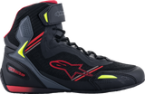 Zapatillas ALPINESTARS Faster-3 Rideknit® - Negro/Rojo/Amarillo - Talla 8 de EE. UU. 25103191368