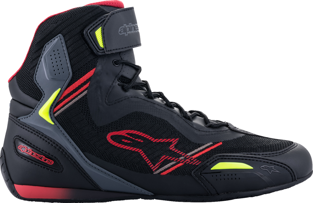 ALPINESTARS Faster-3 Rideknit® Shoes - Black/Red/Yellow - US 10
