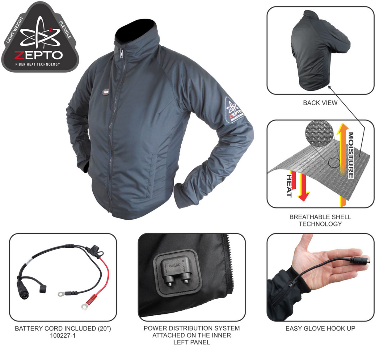 Chaqueta térmica GEARS CANADA Gen X-4 para mujer - Negra - Mediana 100311-1-M 