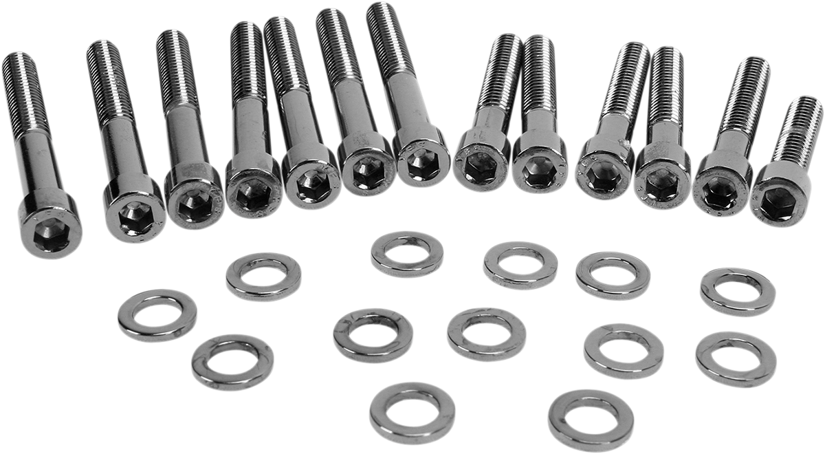 Kit de pernos DRAG SPECIALTIES - Liso - Tapa del árbol de levas MK687SBK 