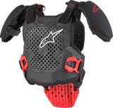Protector de pecho ALPINESTARS Youth A5 S v2 - Negro/Blanco/Rojo - S/M 6740224-123-S/M