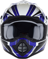 Casco de motocicleta AFX FX-17 - Force - Blanco perla/Azul - Talla grande 0110-5240 