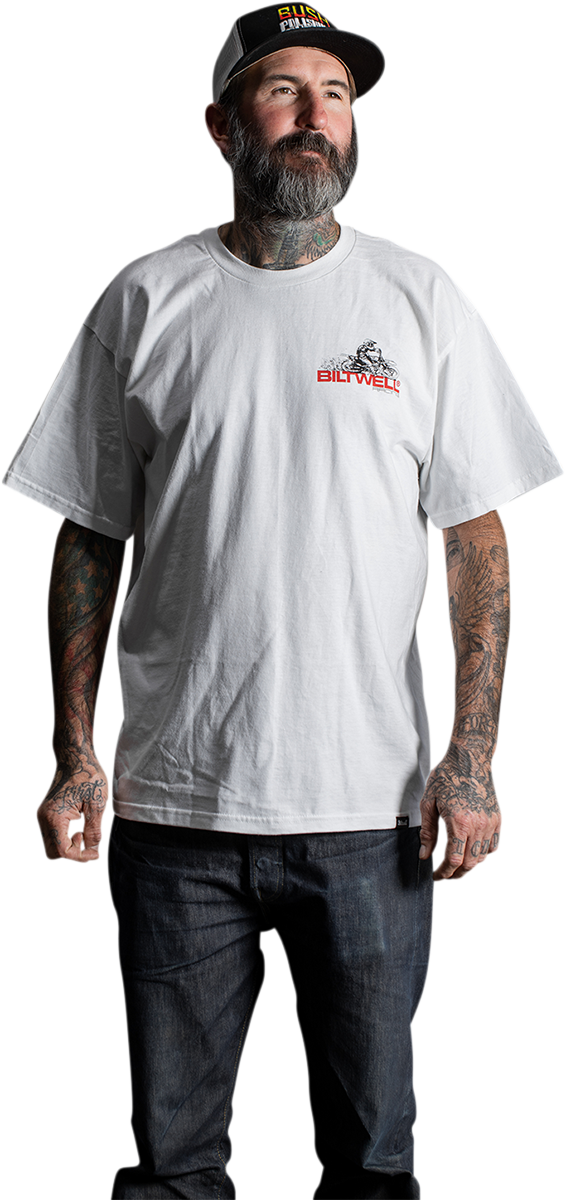 Camiseta de repuestos BILTWELL - Blanca - Grande 8101-054-004 