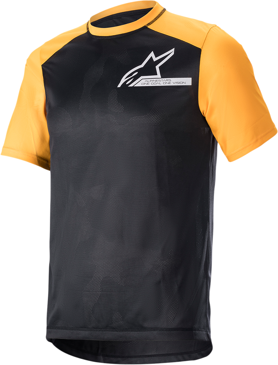 Maillot ALPINESTARS Alps 4.0 V2 - Manga corta - Negro/Naranja/Blanco - Talla grande 1765922-1402-LG