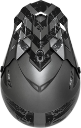 AFX FX-17 Motorcycle Helmet - Attack - Frost Gray/Matte Black - Medium 0110-7138