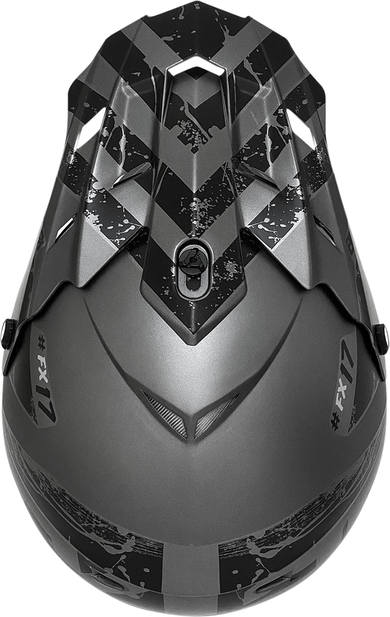 AFX FX-17 Motorcycle Helmet - Attack - Frost Gray/Matte Black - 2XL 0110-7141