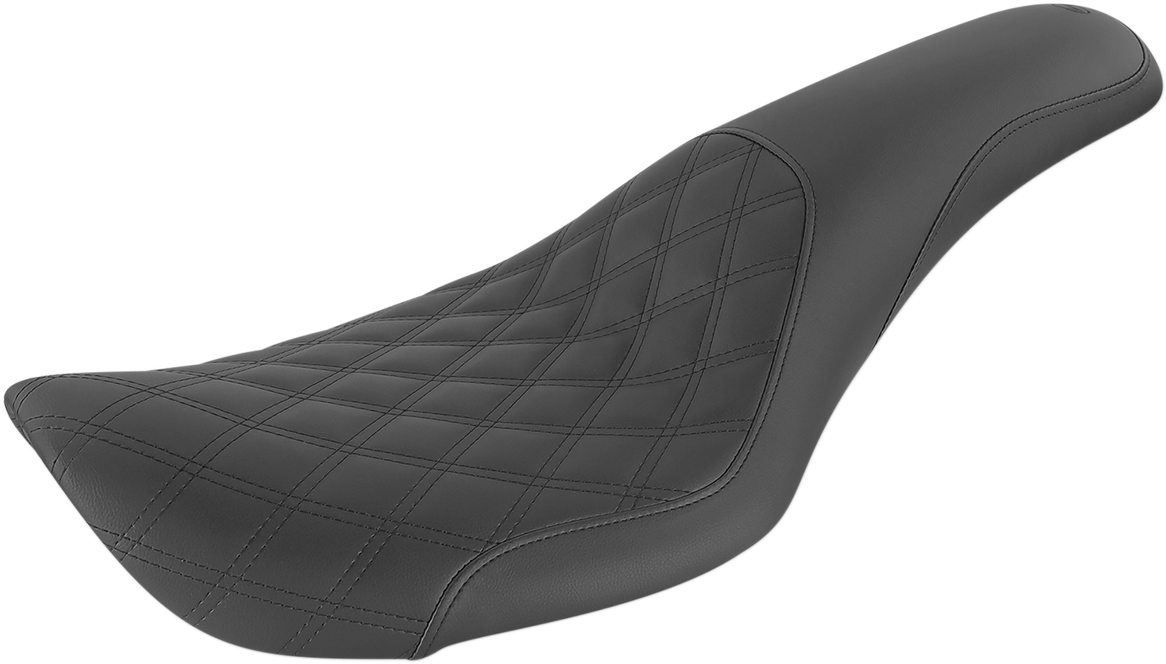 Asiento SADDLEMEN Profiler - Delantero enrejado/Trasero liso - Negro - FXDWG 896-05-149 