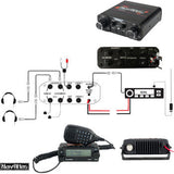 Kit de intercomunicador/radio y auriculares para casco NAVATLAS - Biplaza - Negro NI2RIH2 