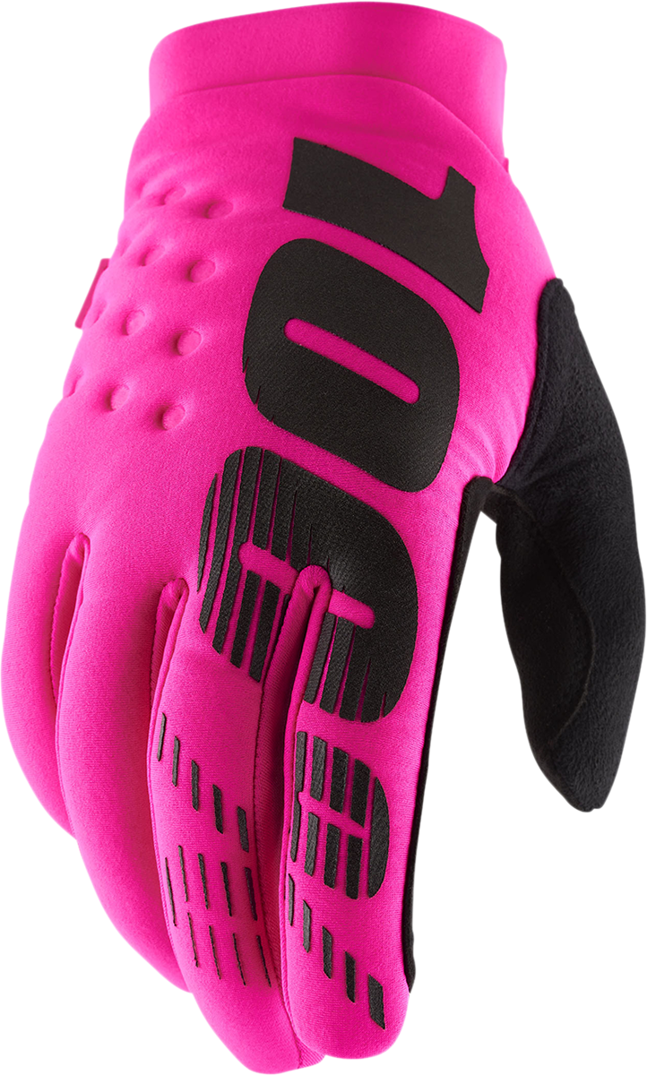 Guantes 100% Brisker - Rosa neón - Mediano 10003-00026