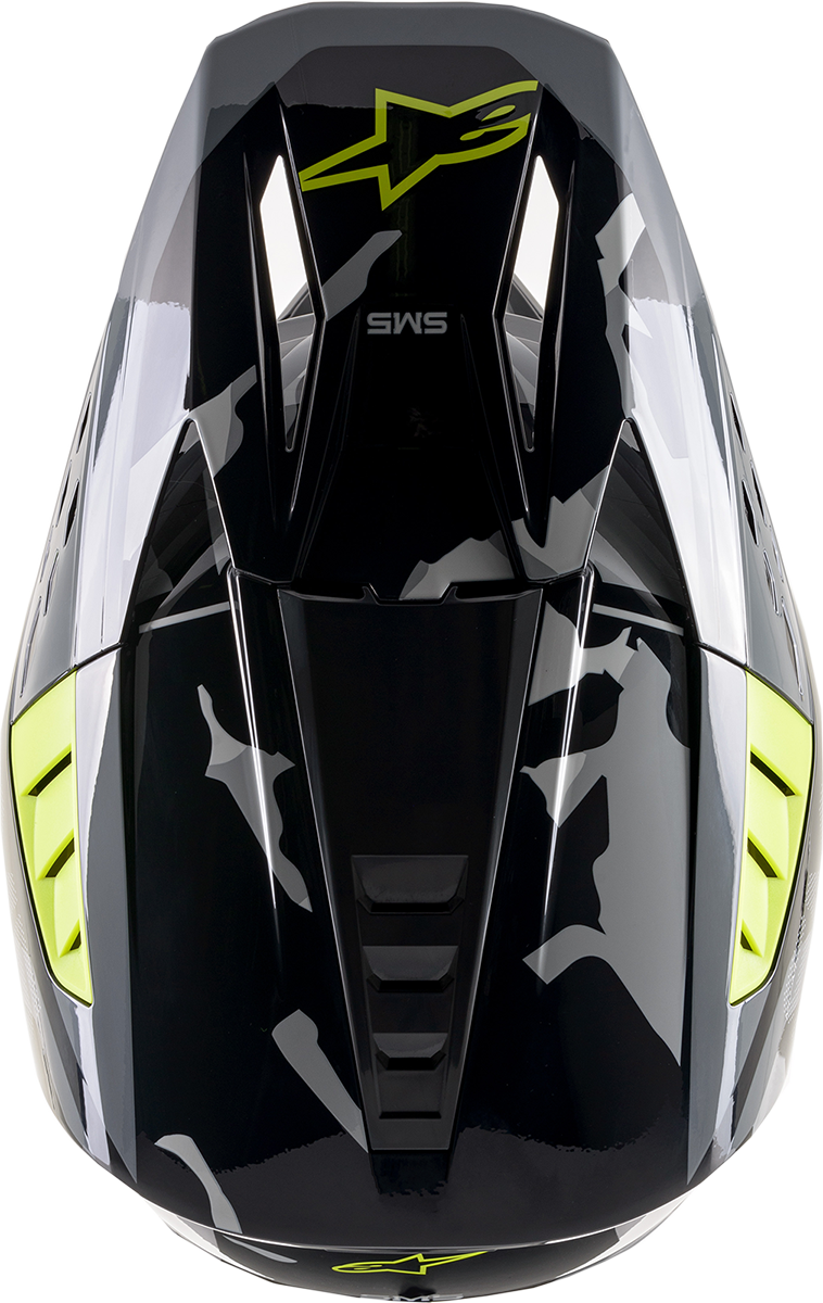 Casco de motocicleta ALPINESTARS SM5 - Rover - Gris/Amarillo - Mediano 8303921-1592-MD