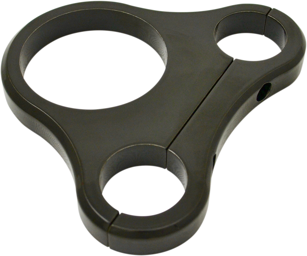 DRAG SPECIALTIES Soporte para manómetro simple con barra en T de 1,25" - Negro brillante - Para mini manómetro de 2,375/2,4" 2201-0202 